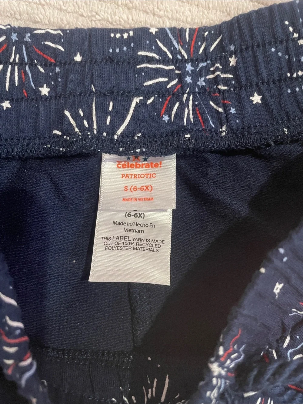 Girls' Navy Firework Print Shorts